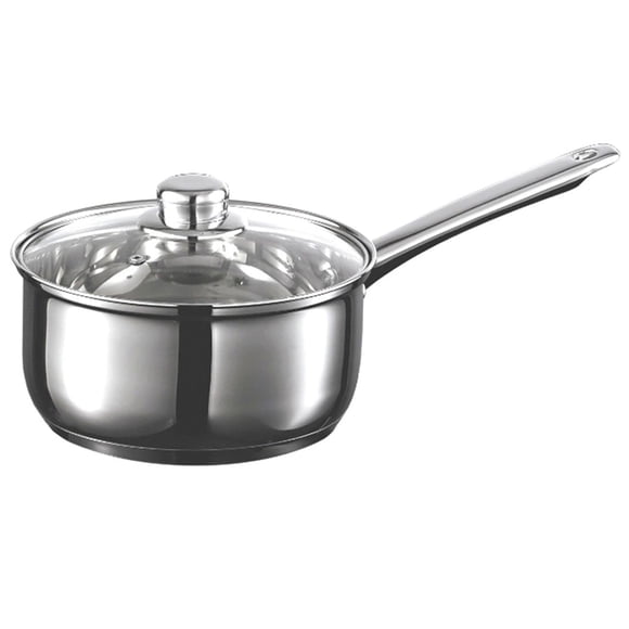 Starfrit - Casserole Everyday Basix avec Couvercle en Verre, Capacité de 2,3 Litres, Acier Inoxydable
