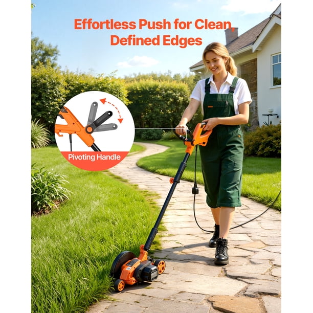 VEVOR Lawn Edger, 8-inch Blade Length, 12 Amp Electric Edger Lawn