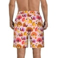 thumbnail image 3 of KLL Happy Thanksgiving Turkey Men's Casual Summer Beach Shorts Hawaiian Shorts with Pockets-Medium, 3 of 5