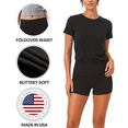 thumbnail image 5 of Sweet Hearts 3-Pack Womens Shorts- Foldover Biker Shorts for Women High Waisted Black Shorts Casual Summer Womens Clothes Plus Size, 5 of 6