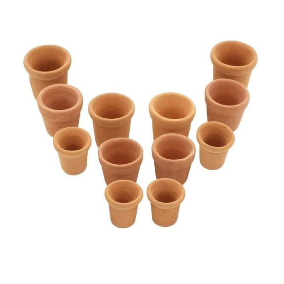 Rushawy 12x 1:12 dollhouse miniature flower pots for dollhouse garden decoration