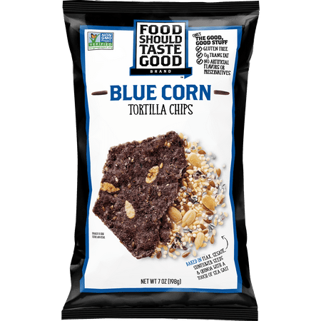 Food Should Taste Good Blue Corn Tortilla Chips, 7 Oz.
