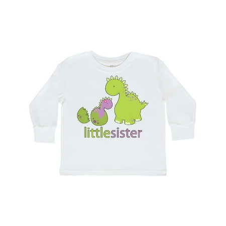 

Inktastic Little Sister Purple Gift Toddler Toddler Girl Long Sleeve T-Shirt