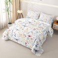 thumbnail image 3 of Homewish Spring Garden Flower Twin Quilt Set,Girls Floral Dragonfly Twin Coverlet Set,2pcs, 3 of 7