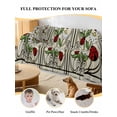 thumbnail image 4 of Animal Flowers Couch Cover, Vintage Country Glass Daisy Floral Plant Sofa Cover Blanket for 3 Cushion Couch, Sectional Sofa Slipcover Furniture Protector for Living Room Bedroom 71''x134'', 4 of 9