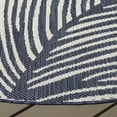 thumbnail image 4 of SAFAVIEH Beach House Aline Botanical Indoor/Outdoor Area Rug, Navy/Ivory, 6'7" x 6'7" Round, 4 of 9