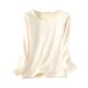 thumbnail image 1 of Minnieouse Ropa interior camiseta femenina cálida a prueba de viento Traceless ropa interior térmica cómoda Simple ropa otoño Casual Prendas para la parte del cuerpo Blanco, Blanco L L Minnieouse AP013131-10, 1 of 6