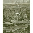 thumbnail image 2 of Vintage Maps 12x14 Gold Ornate Wood Framed with Double Matting Museum Art Print Titled - Plan of Jerusalem, 2 of 4