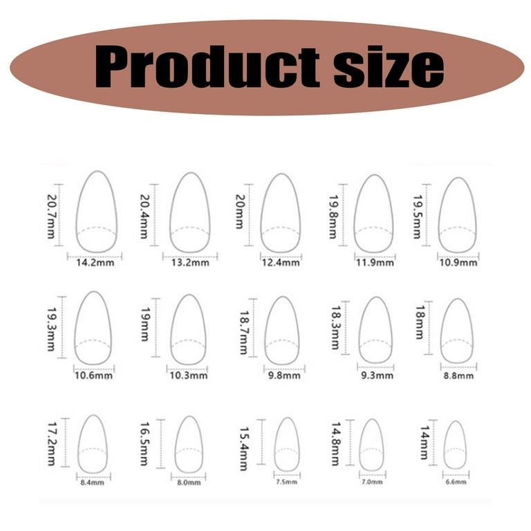 COOLHOOD Short Almond Press on Nails Elegant Nails Art Set With Sun Designs Acrylic False Nails For Fashionable Women 24Pcs
