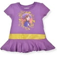 thumbnail image 2 of Disney Frozen 2 Girl's 2-Pack Princess Anna and Elsa Character Tees with Cape, Purple/Blue, 2 of 3