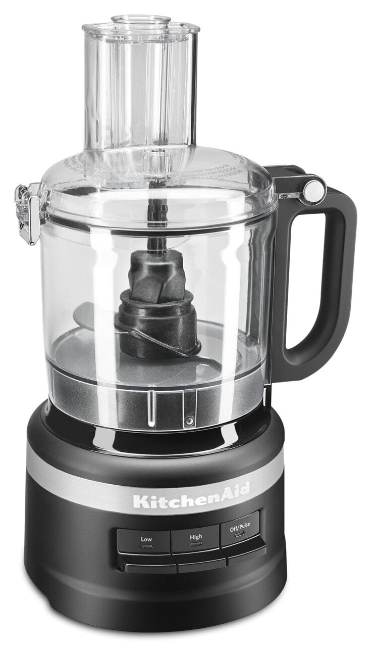 Restored Premium KitchenAid 7 Cup 3 Speed Pulse Food Processor Chopper, Black Matte (Refurbished)