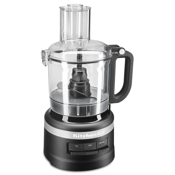 Restored Premium KitchenAid 7 Cup 3 Speed Pulse Food Processor Chopper, Black Matte (Refurbished)
