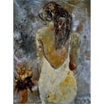 thumbnail image 2 of Art.com Young Lady And Flowers. Stretched Canvas Print Wall Art by Pol Ledent, 18" x 24", 2 of 4