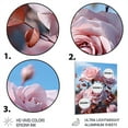 thumbnail image 3 of Designart "Pink Flowers Pastel gracefulness I" Floral Metal Wall Art, 3 of 5