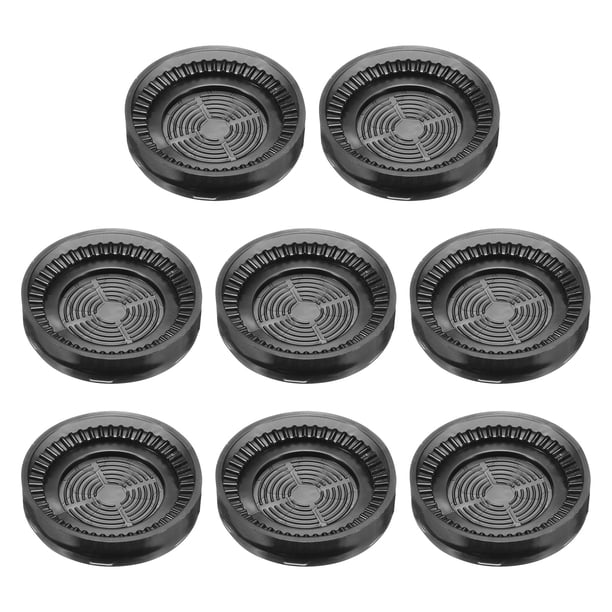 Uxcell 8pcs Copas Redondas de Goma para Muebles, Gris (Ajuste para 1.4 - 2.2 Pulgadas)