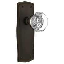 Nostalgic Warehouse Prawal_Sd_Nk Vintage Waldorf Gem Cut Crystal Single Dummy Door Knob -