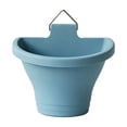 thumbnail image 2 of MMJ Wall Planter Plastic Semi Circular Hanging Pot for Balcony Garden Vertical Planting 9.4x8.3in, 2 of 6