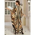thumbnail image 3 of Women's Plus Size Kaftan Maxi Beach Dress Swimwear Cover up V Neck Caftan Loungewear Print Beachwear Vacation Outfit, 3 of 9