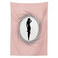 thumbnail image 3 of Ambesonne Fashion Tablecloth Rectangular Table Cover, Hot Lady Pastel, 60"x90", Black Pink, 3 of 4