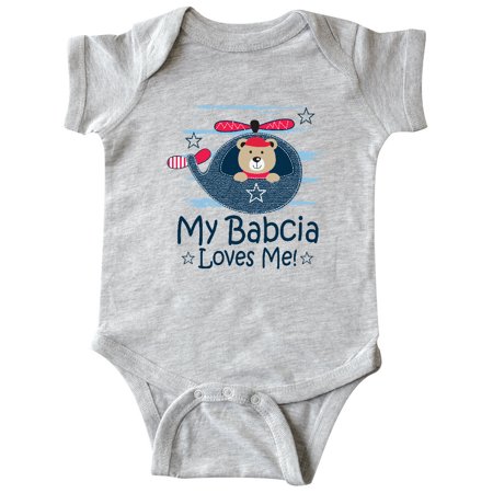 

Inktastic My Babcia Loves Me Grandson Gift Baby Boy Bodysuit