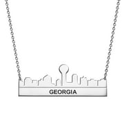 Personalized Cityscape Name Necklace Dallas Skyline