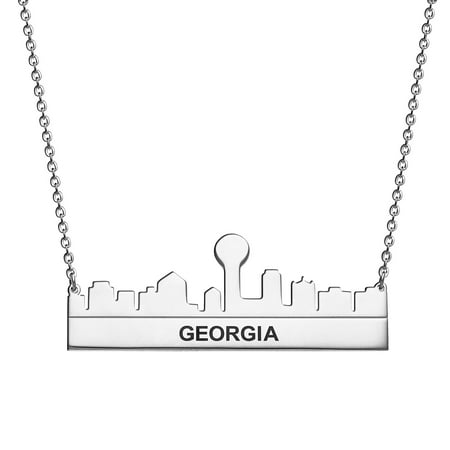 Personalized Cityscape Name Necklace Dallas Skyline