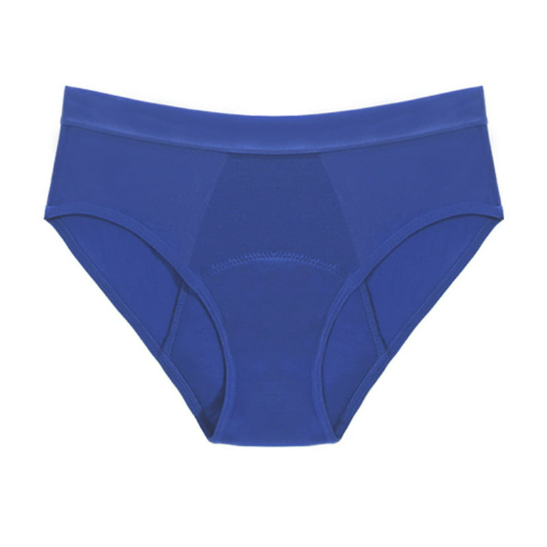Qcmgmg Women High Waisted Briefs Underwear Leak Proof Menstrual Period Plus  Size Solid Panties 5XL 