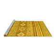 thumbnail image 2 of Ahgly Company Machine Washable Indoor Rectangle Abstract Yellow Modern Area Rugs, 8' x 12', 2 of 4