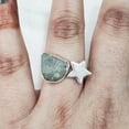 thumbnail image 4 of Natural Aquamarine Ring, Rough Aquamarine Gemstone Ring, March Birthstone, Star Stone, 925 Sterling Silver, Womens Ring, Christmas, Adjustable Ring, Handmade, Statement Jewelry, Raw Gemstone Jewelry, 4 of 5