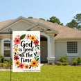 thumbnail image 2 of Joocar God Is Good All The Time Floral Linen Garden Flag For Spring Summer Home Outdoor Garden Yard Door Decor 12x18 Inch, 2 of 5