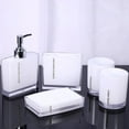 thumbnail image 2 of Qiilu 5 Piece Bathroom Accessories Kits With Toothbrush Holder Liquid Soap Dispenser, 2 of 8