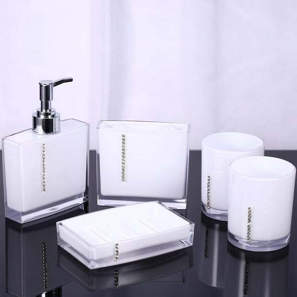 5pcs Suit Acrylic Bathroom Accessories, Acrylic Bathroom Accessories