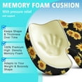 thumbnail image 5 of Premium Sunflower Pattern Memory Foam Seat Cushion Ergonomic Chair Pad for Office Chair, Car, Airplane & Bleachers Sciatica, Tailbone Hip & Back Pain Relief - Chair Cushion for Long Office Workers., 5 of 5