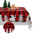 thumbnail image 6 of Nanqianyi Christmas Plaid Rectangle Tablecloth 60"x102",Waterproof Stain Resistant Table Cover For Dining Party Decor, 6 of 7