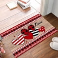 thumbnail image 3 of Lilixerw Valentine's Day Heart Pattern Doormat 16x24 Inch,Love Theme Non-Slip Rug,Indoor Outdoor Waterproof Welcome Mat for Porch Door Kitchen,Polyester Washable Floor Mat,Gift for Couples, 3 of 6