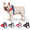 Red, variant on HCY&WLD No Pull Dog Harness with 3 Clips and Soft Padded Handle, Easy to Train and Walk (Pink, L)