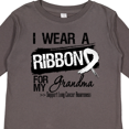 thumbnail image 4 of Inktastic Grandma Lung Cancer Ribbon Boys or Girls Long Sleeve Toddler T-Shirt, 4 of 5