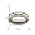 thumbnail image 2 of Bague en Titane Brossée et Polie pour Femmes Ou Hommes (6mm), 2 of 4