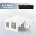 thumbnail image 3 of Costway 10 x 20 FT Pop up Canopy  Outdoor Canopy Tent with 6 Sidewalls Carrying Bag, 3 of 11