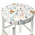 thumbnail image 3 of Lsque Fall Rabbit Round Bar chair cushion covers Velvet Fabric Premium Comfort Protects from Scratches and Stains for 14-17 Inch Chair- 13 inch, 3 of 7