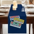 thumbnail image 3 of Blue Yellow Green Pianos Table Runner, Colorful Instrumentation Style Washable Cotton Linen Table Runners 120 Inches Long, Dresser Scarf Runner for Dining/Living Room/Kitchen/Square Tables 13''x120'', 3 of 9
