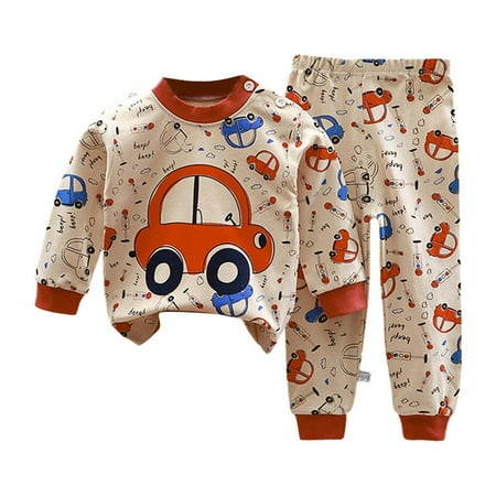 

Uvwlwu Christmas Outfits for Baby Girls Children s Underwear Set Pure Cotton New Boys Homewear Cotton Warm Long Two Piece Set Christmas Gifts(Size:120)