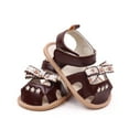 thumbnail image 4 of Musuos Baby Girls Bows Sandals 0-18 Months Floral Embroidered Hollowed out Summer Soft Sole Flats Walking Shoes for Toddler Infant, 4 of 8