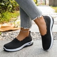 thumbnail image 6 of Gpaecead Women's Mesh Walking Shoes Soft Sole Breathable Lightweight Slip On Comfort Casual Summer Flats, Black, 6 of 8