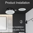 thumbnail image 4 of 2X Bathroom 3Inch 8Ohm 6W Passive Ceiling Speaker Metal in-Ceiling Speaker Sound Quality Background Music System, 4 of 6
