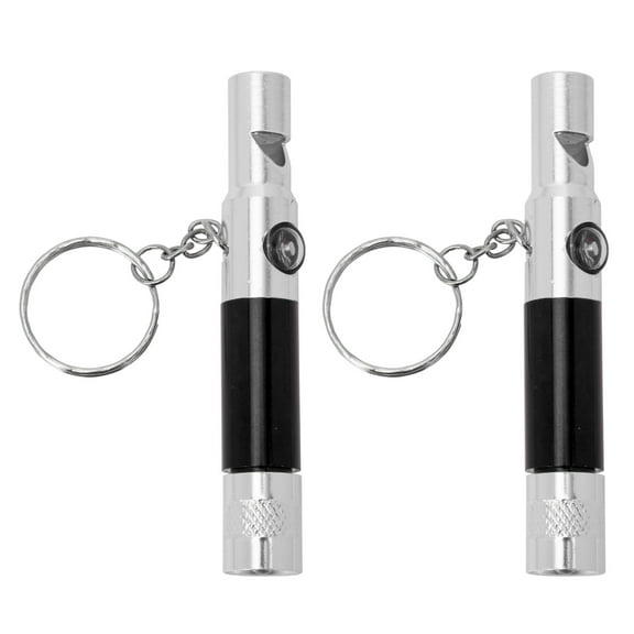 ITSELFER 2pcs Survival Whistles with Compass Flashlight Multifunctional Emergency Whistles