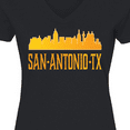 thumbnail image 4 of Inktastic San Antonio Skyline Texas Women's V-Neck T-Shirt, 4 of 5