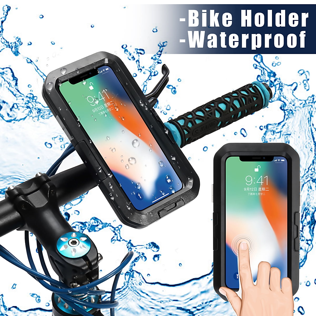 Bicycle Bike Mount Handlebar Phone Holder Grip 360° For Huawei P Smart Z 
