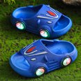 thumbnail image 2 of Mepaouo Kids Car Slides Boys Girls Toddlers Cloud Shower Shoes Cute Cartoon Beach Pool Sandals Blue, 2 of 5