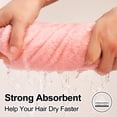 thumbnail image 4 of 4Pcs Super Absorbent Hair Towel Wrap, Microfiber Big Bow Hair Drying Towel Caps with 4 Washing Wristbands, Bowknot Fast Drying Hair Turban Wrap Towel, Soft Quick Drying Cap for Women, Wet Curly Hair, 4 of 7